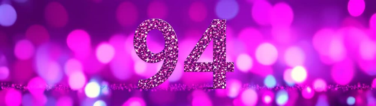 Number 94 with a purple background