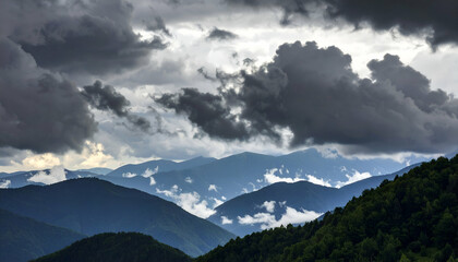 Obraz premium Dramatic Mountain Cloudscape.