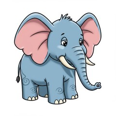 Fototapeta premium Blue baby elephant standing