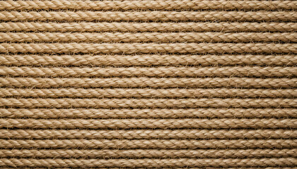 High-resolution close-up of sustainable jute rope, forming a seamless and tactile natural background.