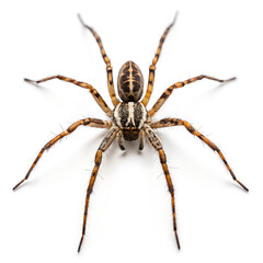 Spider  on a white blur isolated background. Vector realistic image.