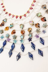 Colorful Gemstone Beads Featuring Garnet, Crystal Quartz, Shell, Montana Agate, Fluorite, and Lapis...