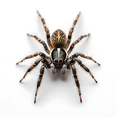 Spider  on a white isolated background. Vector realistic image.
