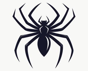 Spider silhouette vector illustration, logo type silhouette is simple and elegant.