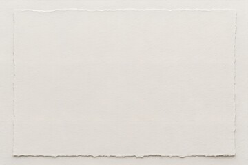 Handcrafted Textured Paper Background Off-White, Deckle Edge