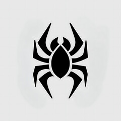 Spider silhouette vector illustration, logo type silhouette is simple and elegant.