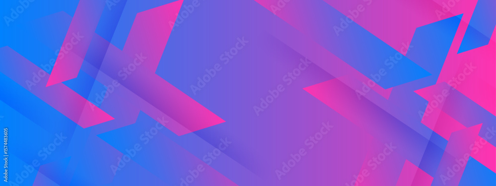Poster this abstract image features blue and pink gradient geometric shapes. it is suitable for backgrounds