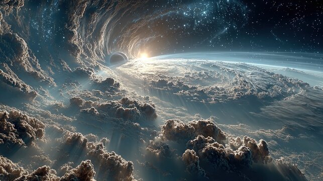 Cosmic vista of a dark void