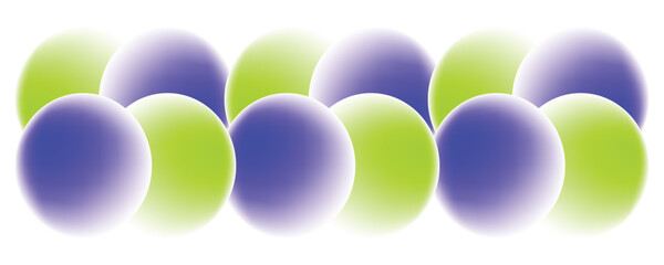 Purple and green gradient spheres abstract background