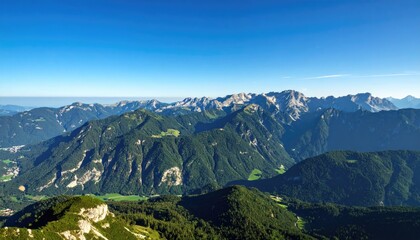 Naklejka premium Alpine mountain range panorama