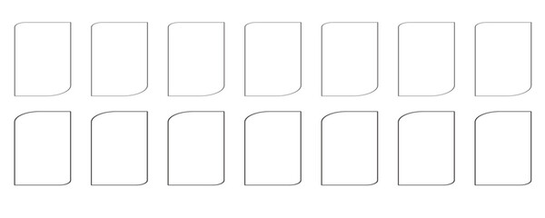 Rectangular shapes with rounded corners abstract geometric