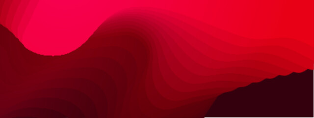 Abstract red wavy hills perfect for backgrounds, banners, and digital art projects needing a vibrant and modern touch.