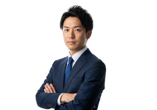 modern corporate business man standing confidently isolated on white for marketing content
- Powered by Adobe