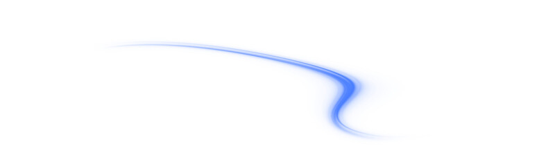 Glowing blue laser speed trail PNG with motion blur and city light streaks. Futuristic energy lines on blue background for modern tech art, sci-fi design or abstract overlays