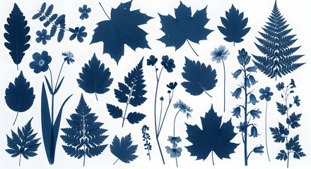 Silhouette illustration plants