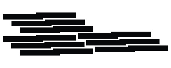 Black rectangular shapes arranged in staggered rows rectangles geometric