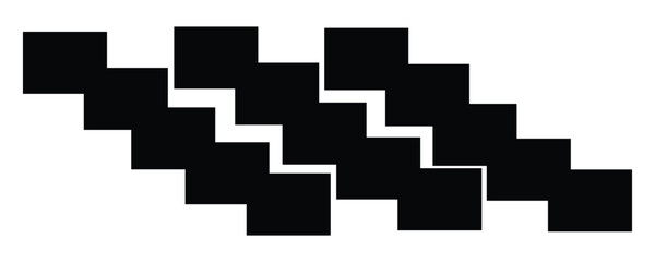 Black geometric pattern with interlocking squares white