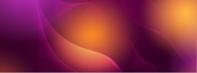 Pink wave lines on a blurred orange purple background suitable for graphic design projects, social media posts, and abstract backgrounds.