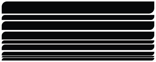 Black rounded rectangles and lines white graphic