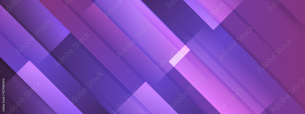 Poster abstract purple diagonal shapes overlap in a vibrant composition, ideal for modern design concepts, 