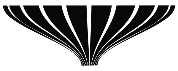 Black and white abstract curved lines curves