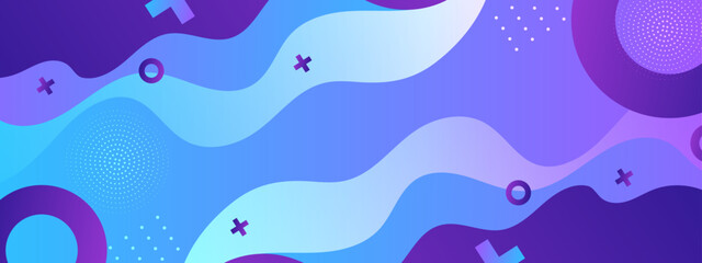 Abstract blue purple wavy background with geometric shapes perfect for modern designs, websites, digital art, presentations, and creative projects.