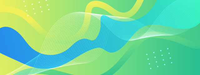 Abstract green blue wave design, perfect for backgrounds, digital art projects, branding materials, and web graphics with a vibrant, modern style.