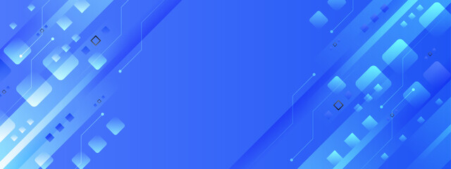 Abstract blue digital background with geometric shapes suitable for tech presentations, website design, digital art projects, and social media graphics.