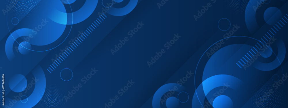 Poster abstract blue geometric design suitable for backgrounds, websites, and print materials, adding a mod