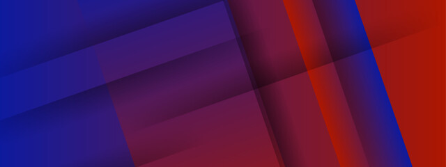 Fototapeta premium Abstract red and blue overlapping shapes for modern and dynamic design projects, backgrounds, prints, and digital artworks requiring bold colors.