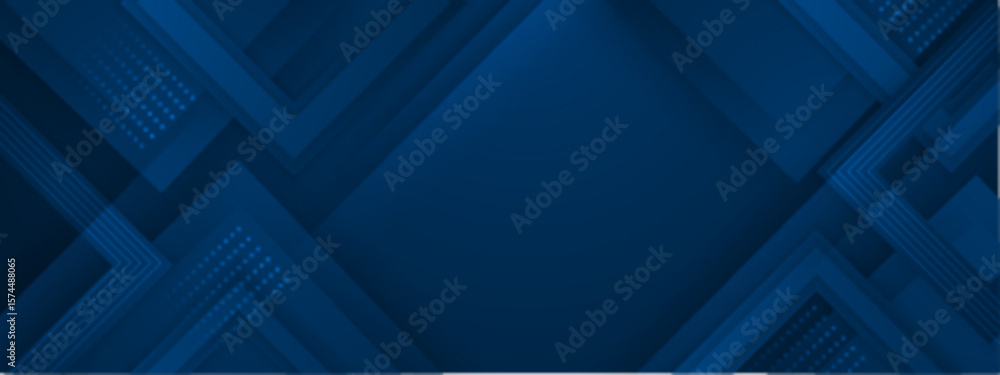 Poster abstract blue graphic with overlapping geometric shapes suitable for modern design projects, technol