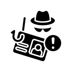 Identity Theft glyph icon