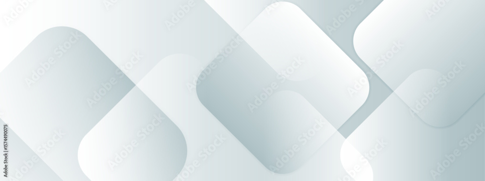 Poster overlapping gray and white rounded squares illustrating modern design elements. ideal for background