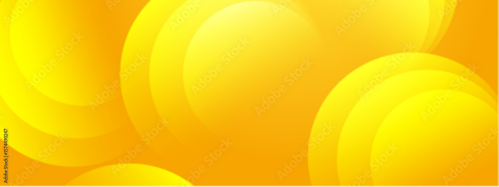 Aufkleber overlapping yellow circles on a gradient background suitable for abstract backgrounds, web design, b