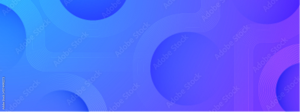 Poster abstract blue purple gradient background with thin lines and circles. ideal for modern digital desig
