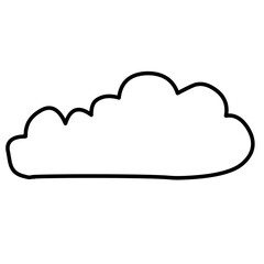 Hand Drawn Cloud line art icon