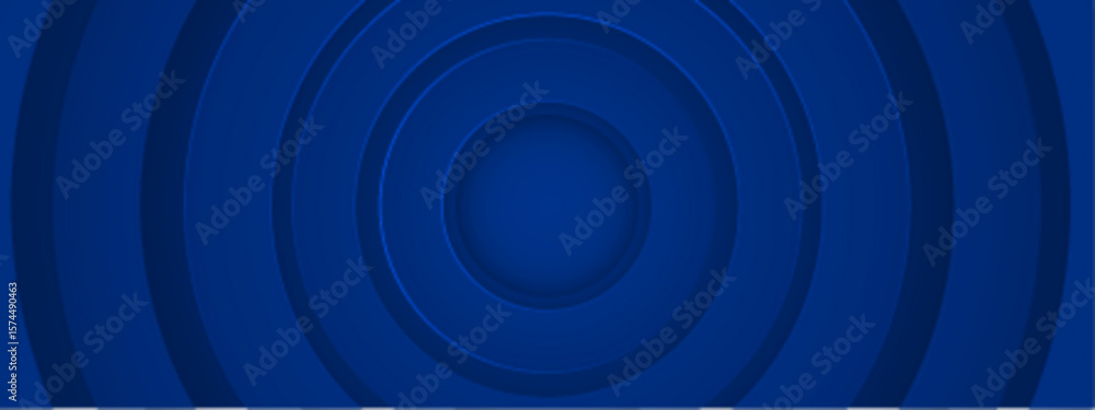 Poster concentric blue circles in a simple abstract design suitable for backgrounds, digital art, web graph