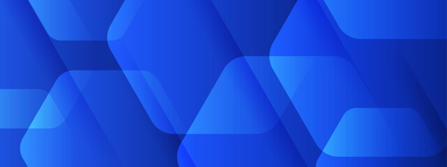 Obraz premium Abstract blue geometric shapes forming a design, suitable for backgrounds, digital art, branding, and modern graphic projects. Perfect for techthemed designs.