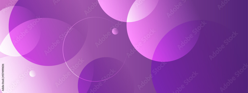 Poster overlapping purple circles create an abstract background ideal for graphic design projects, websites