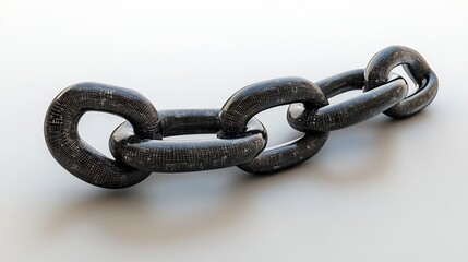 Obraz premium Closeup of Robust and Durable Metal Chain Links in Dark Industrial Design