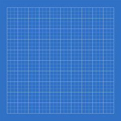 Blueprint graph paper background. Line grid pattern.