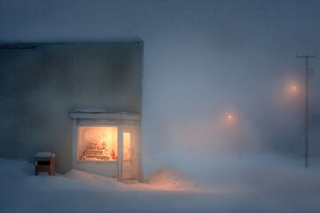 serene and minimalist christmas atmosphere in usa quiet moments of contemplation in snowy landscape