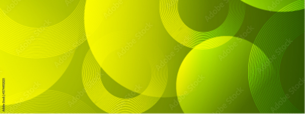 Poster overlapping lime green circles with lines. abstract graphic background suitable for presentations, p