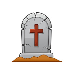 Fototapeta premium vector illustration of an old cross