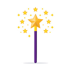 magic wand with stars