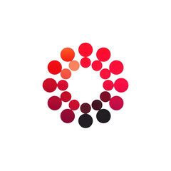 Fototapeta premium Circular gradient, red tones, abstract design
