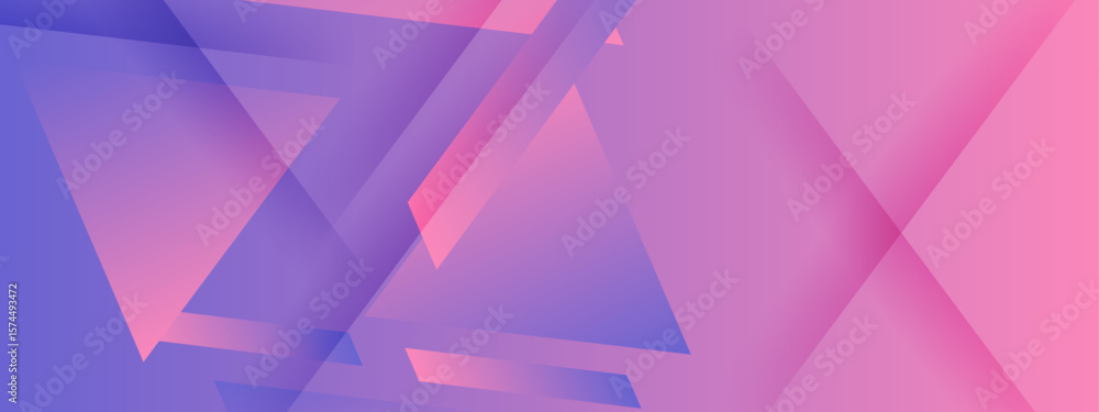 Aufkleber overlapping pink and purple triangles creating a modern and vibrant abstract design. ideal for backg