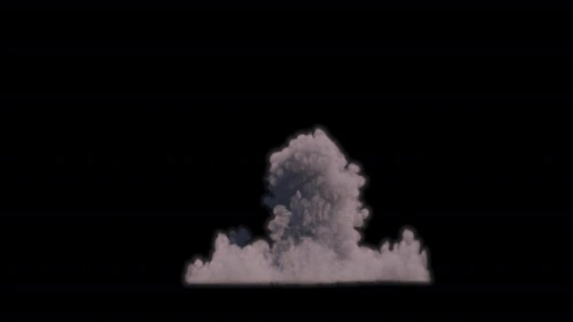 Massive Dirt Explosion on Transparent Background
Powerful dusty ground explosion with vertical trail columns shooting up and expanding cloud base on transparent background.
