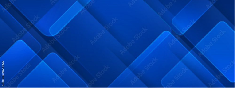 Poster overlapping blue rectangles in abstract design suitable for backgrounds, banners, graphic design pro