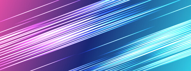 Diagonal glowing lines make up a vibrant abstract design suitable for backgrounds, banners, and digital art projects.